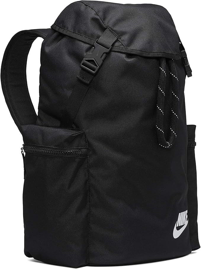 Nike Adults Unisex Heritage Backpack Black/Black/White BA8150-010 one size 25L